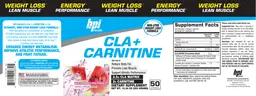 Label for CLA + Carnitine Watermelon Freeze