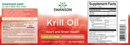 Label for Krill Oil 1 gram Maximum Strength