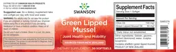 Label for Green Lipped Mussel