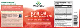 Label for Krill Oil with Pure Coconut Oil