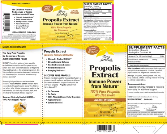 Label for Propolis Extract