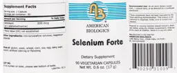 Label for Selenium Forte