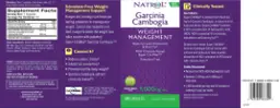 Label for Garcinia Cambogia 1,000 mg