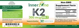 Label for Vitamin K2 300 mcg MK-7