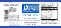 Label for Throat Saver