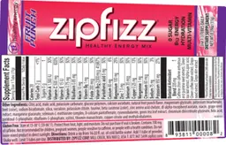 Label for Zipfizz Fruit Punch