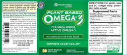 Label for Plant Based Omega-3