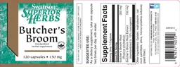 Label for Butcher's Broom 150 mg