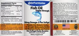 Label for Fish Oil Triple Strength