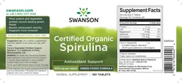 Certified Organic Spirulina 500 mg