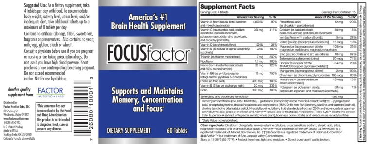 Label for FocusFactor