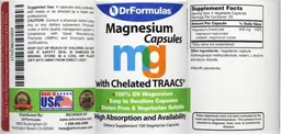 Label for Magnesium Capsules