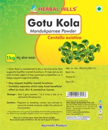 Label for Gotu Kola Mandukparnee Powder
