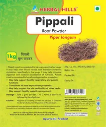Label for Pippali Root Powder