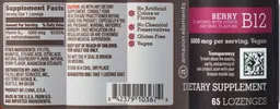 Label for B12 Berry 5000 mcg