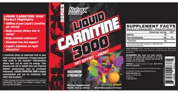 Label for Liquid Carnitine 3000 Cosmic Blast