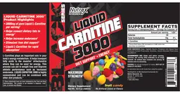 Label for Liquid Carnitine 3000 Fruit Candy