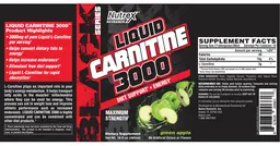 Label for Liquid Carnitine 3000 Green Apple