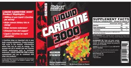 Label for Liquid Carnitine 3000 Sour Gummies