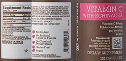 Label for Vitamin C with Echinacea