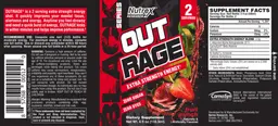 Label for Outrage Fruit Punch