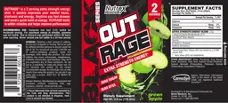 Label for Outrage Green Apple