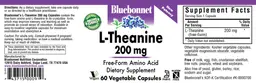 Label for L-Theanine 200 mg