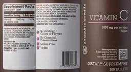 Label for Vitamin C 1000 mg