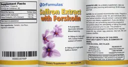 Label for Saffron Extract with Forskolin