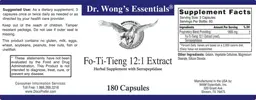 Label for Fo-Ti-Tieng 12:1 Extract