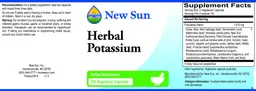 Label for Herbal Potassium