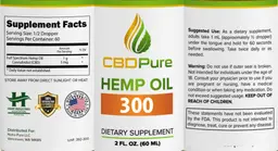 Label for Hemp Oil 300