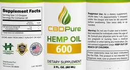 Label for Hemp Oil 600