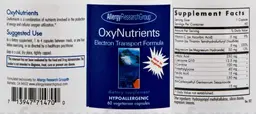 Label for OxyNutrients Electron Transport Formula