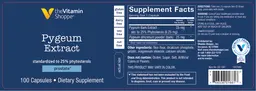 Label for Pygeum Extract