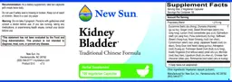 Label for Kidney Bladder