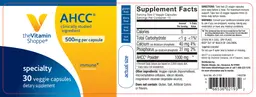 Label for AHCC 500 mg