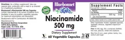 Label for Niacinamide 500 mg