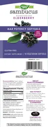 Label for Sambucus Max Potency Softgels