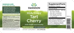 Label for HiActives Tart Cherry 465 mg