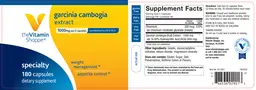 Label for Garcinia Cambogia Extract 1000 mg