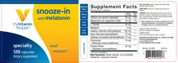 Label for Snooze-In with Melatonin