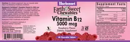 Label for Vitamin B12 5000 mcg Raspberry Flavor