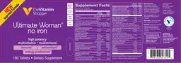 Label for Ultimate Woman No Iron