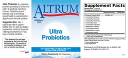 Label for Ultra Probiotics