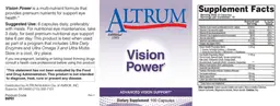 Label for Vision Power