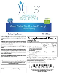 Label for Green Coffee Plus Garcinia Cambogia (Decaffeinated)