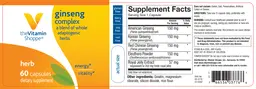 Label for Ginseng Complex