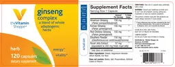 Label for Ginseng Complex
