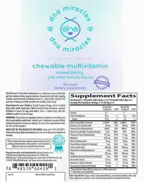 Label for Chewable Multivitamin Mixed Berry